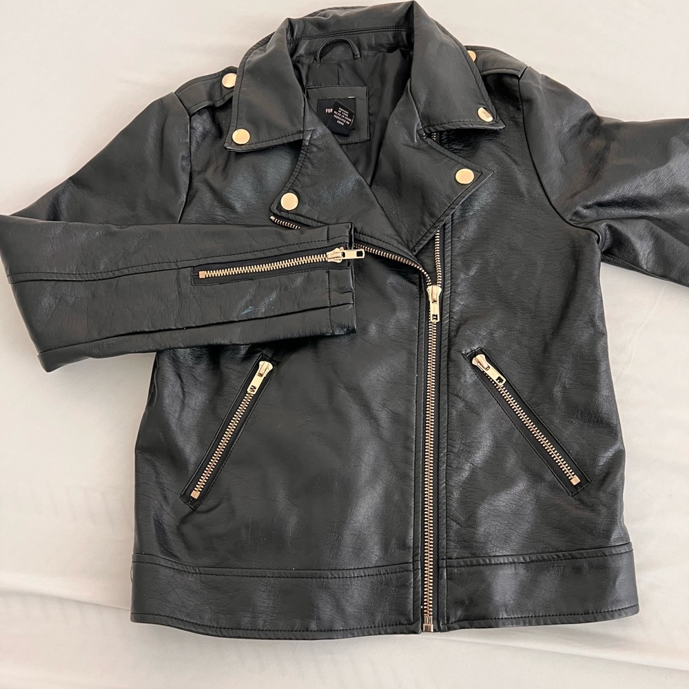 Black leather jacket